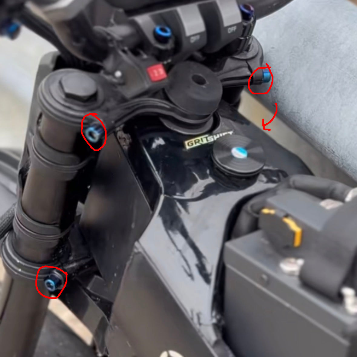 Titanium Triple Clamp Bolts