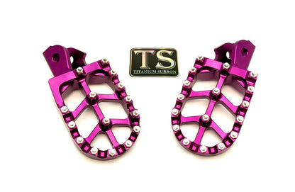 Anodized Aluminum Foot Pegs for Surron and Similar E-moto